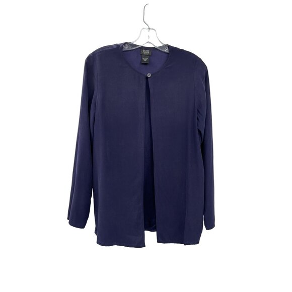 Eileen Fisher Tops - Eileen Fisher Cardigan Womens PS Petites Used Blue 100% Silk